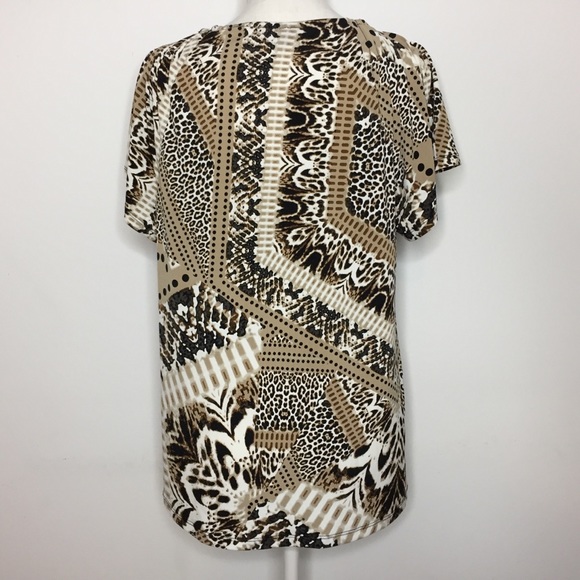 Style & Co. • Pleated Animal Print Blouse - Picture 5 of 7